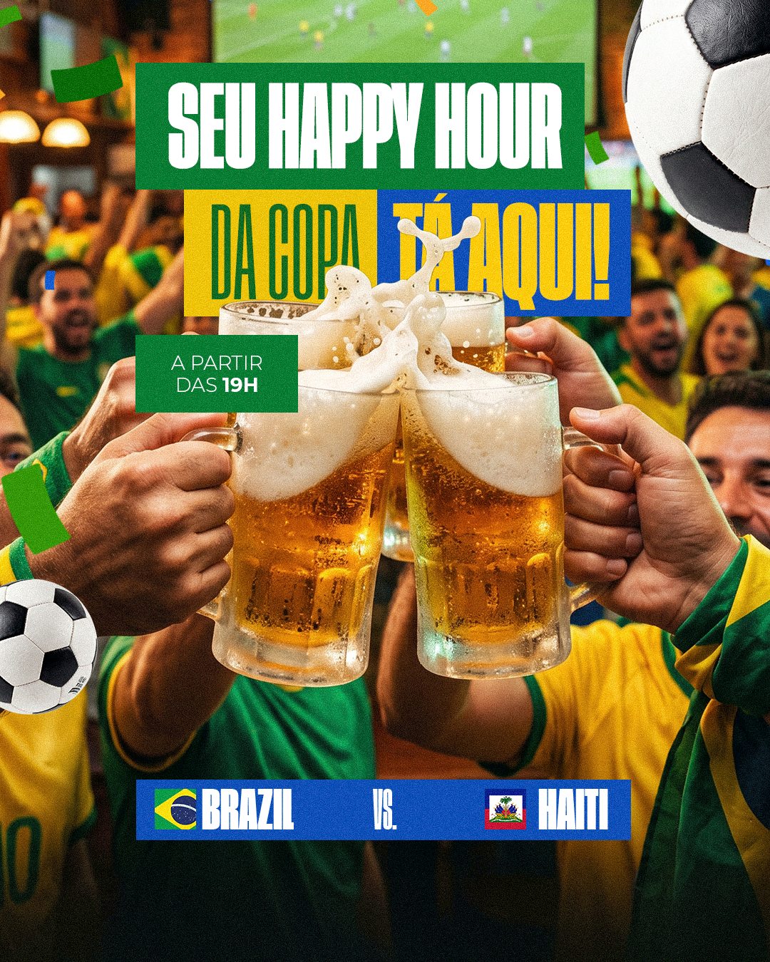 Social media com tema Copa do Mundo